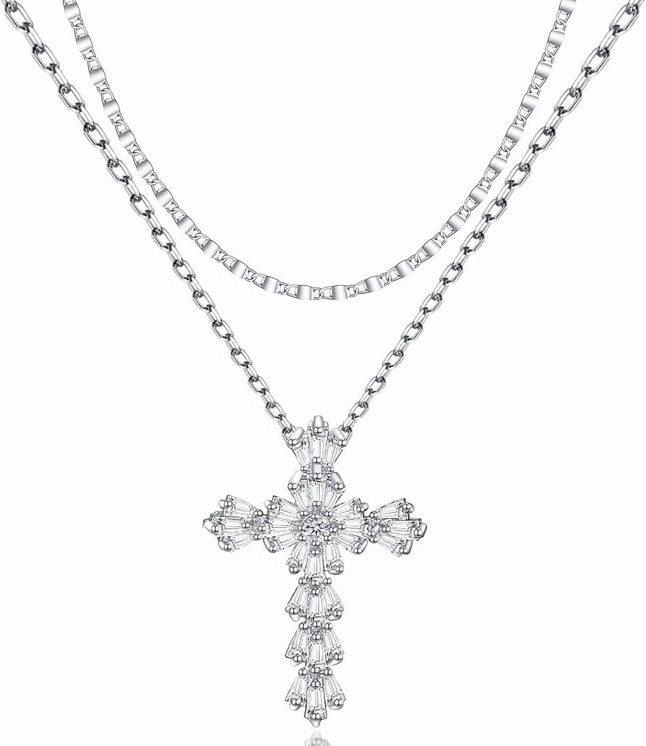 Silver/Gold Cross Necklace for Women, Silver Cross Necklace Women, Big Cross Necklace Women, Cross Necklace,Silver/Gold Necklace Cross Women, Cross Necklace for Women