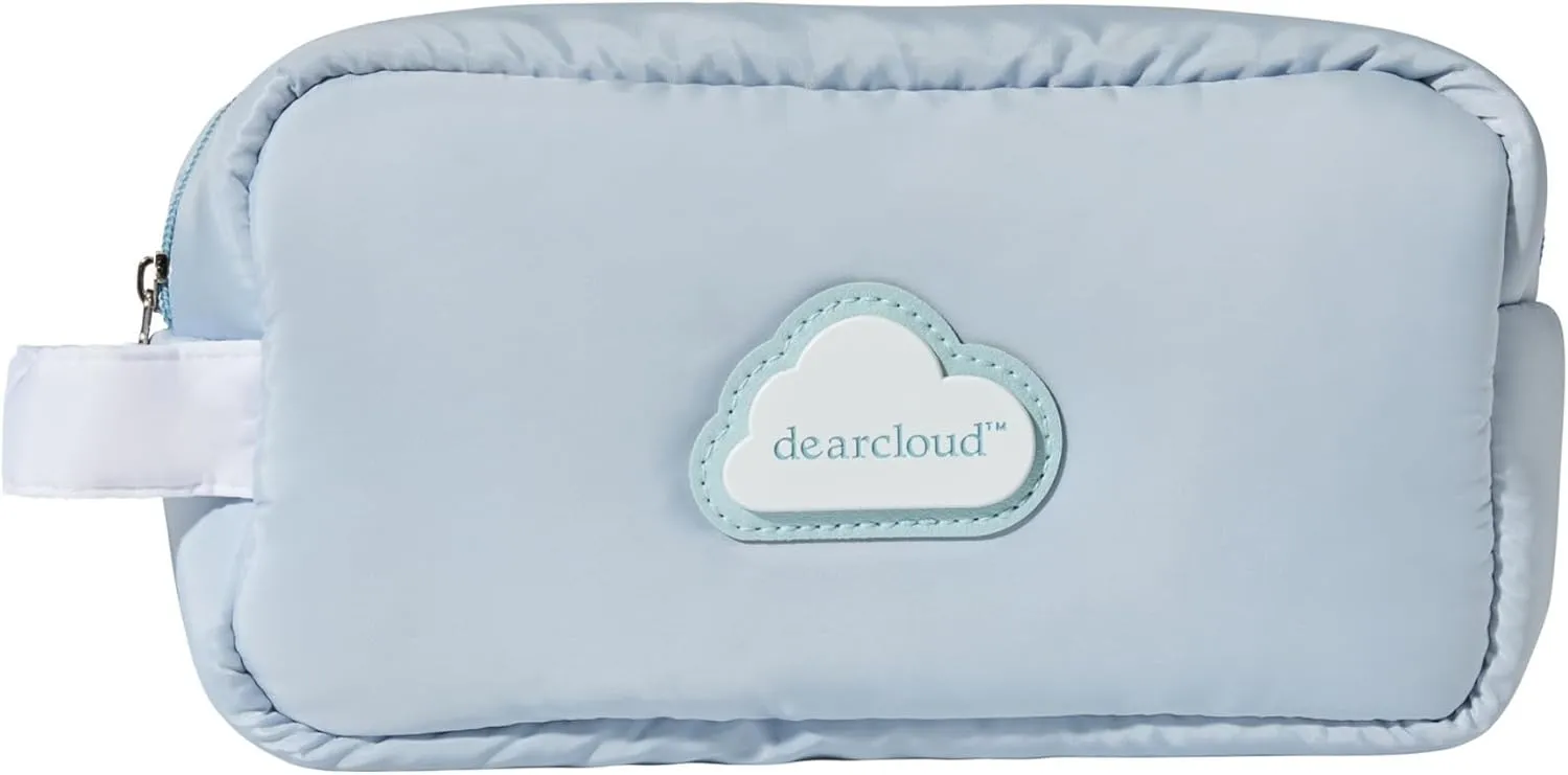 Soft Blue Cosmetics Bag - Lightweight Makeup Bag & Travel Organizer (Soft Blue)