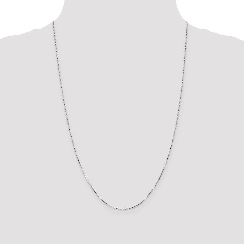 Solid 925 Sterling Silver .6mm Box Chain Necklace