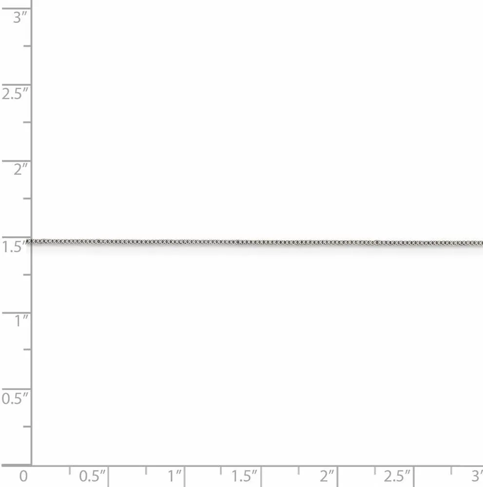 Solid 925 Sterling Silver .6mm Box Chain Necklace