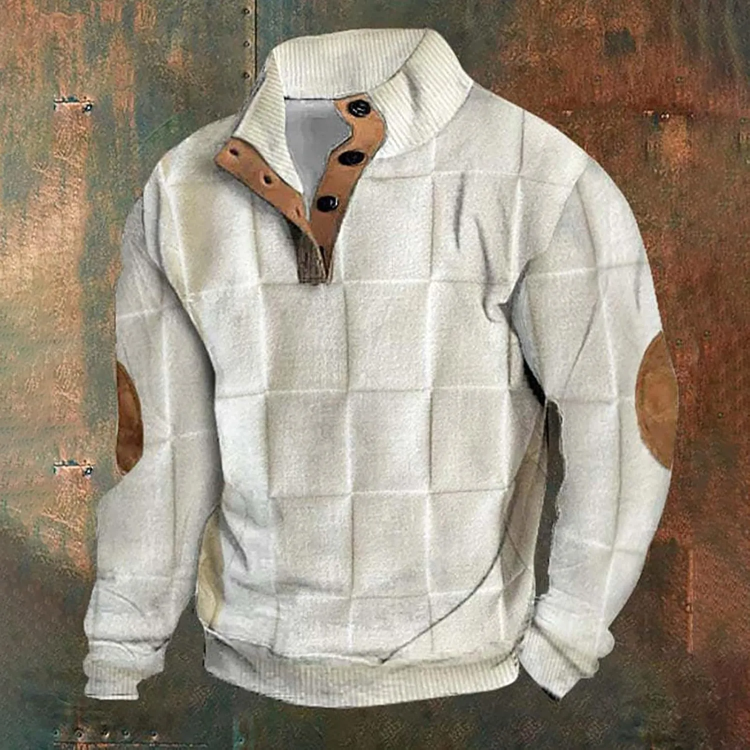 Solid Hoodie Pullover Sweater Men'S Fashion Spring And Autumn Casual Short Sleeved Round Neck Solid Color Thin