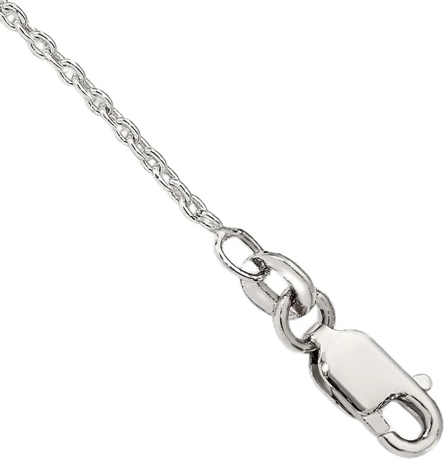 Sonia Jewels Real 925 Sterling Silver 1.5mm Cable Chain Necklace