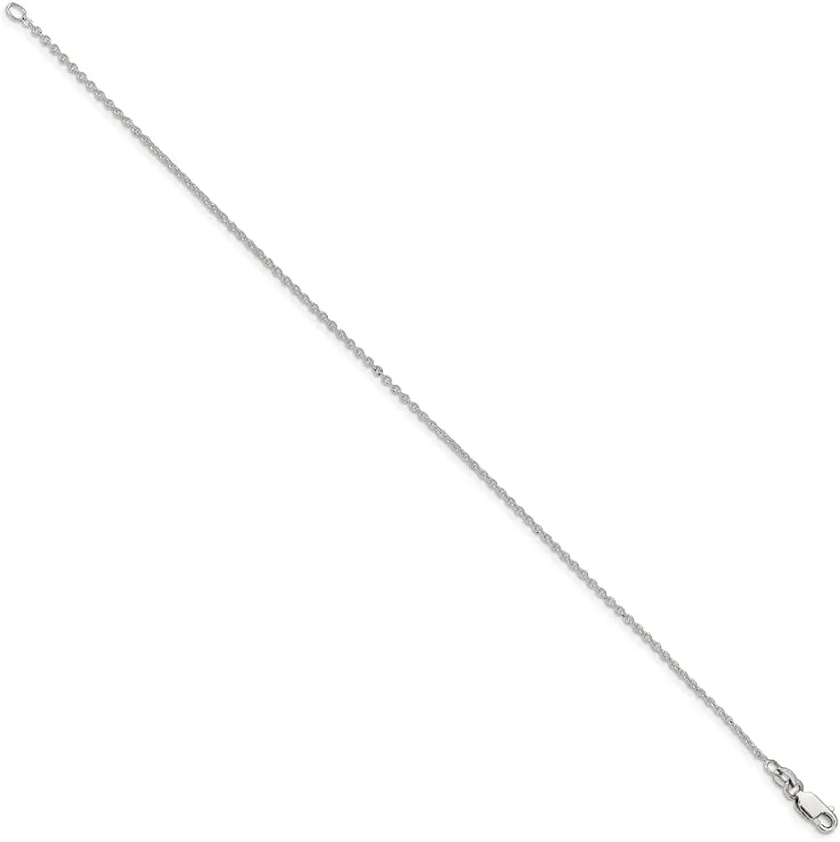 Sonia Jewels Real 925 Sterling Silver 1.5mm Cable Chain Necklace