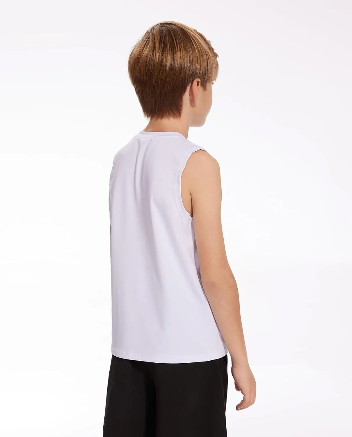 Star Vibe 5 Pack Boys Tank Tops Dry-Fit, Moisture Wicking Active Athletic Shirts Sleeveless Performance T-Shirts for Kids