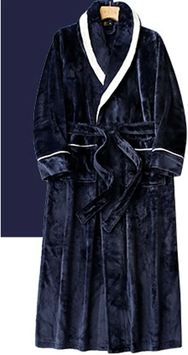 TANGNADE Womens Bathrobe Ladies Flannel Fleece Plush Warm Long Robes Comfy Home Wear Pajamas Nightgown Sleepwear