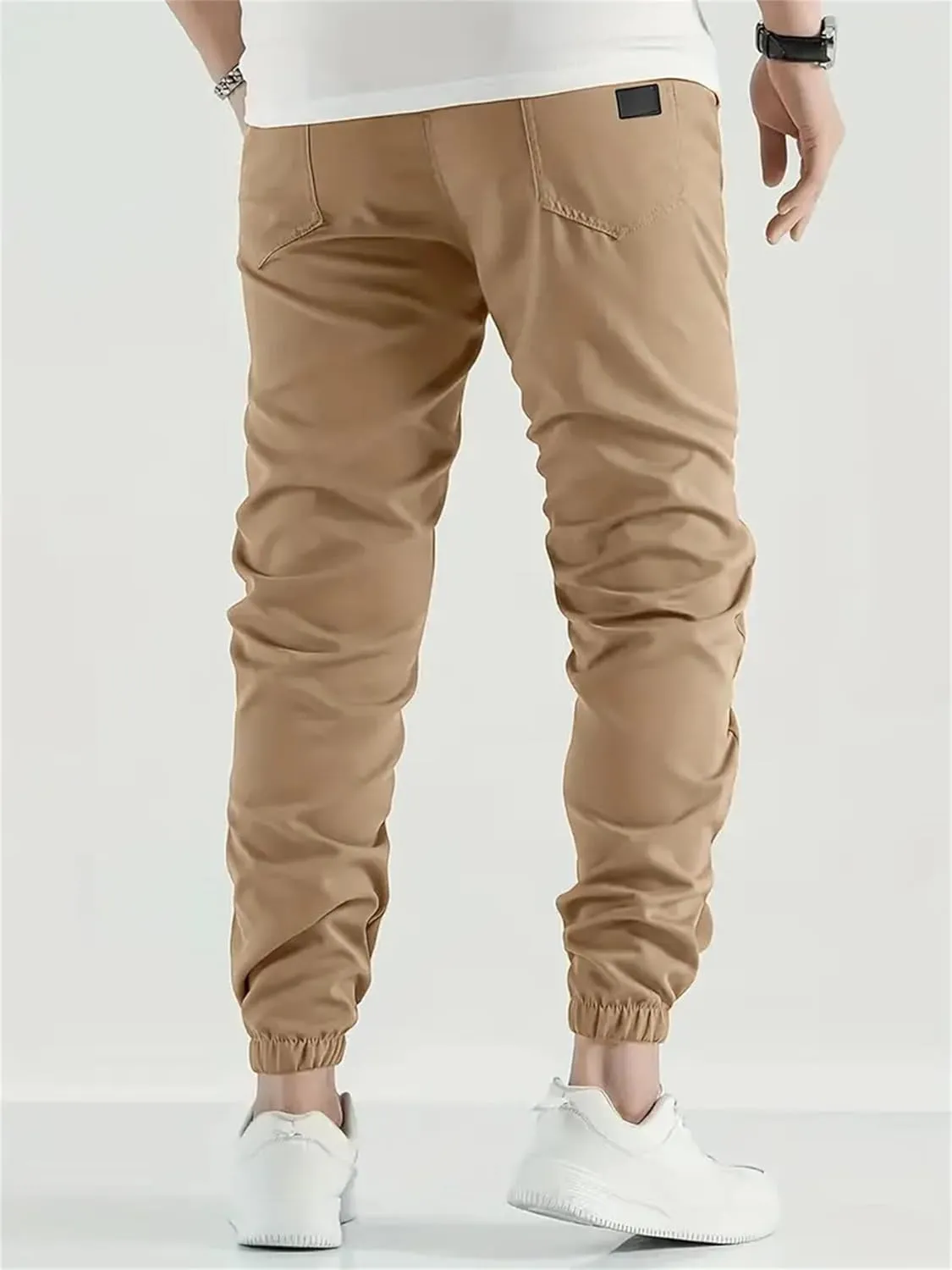 Thatrich Mens Joggers Sweatpants Chino Cargo Pants Slim Hiking Pant Trendy Streetwear Casual Trousers Twill Joggings Wear