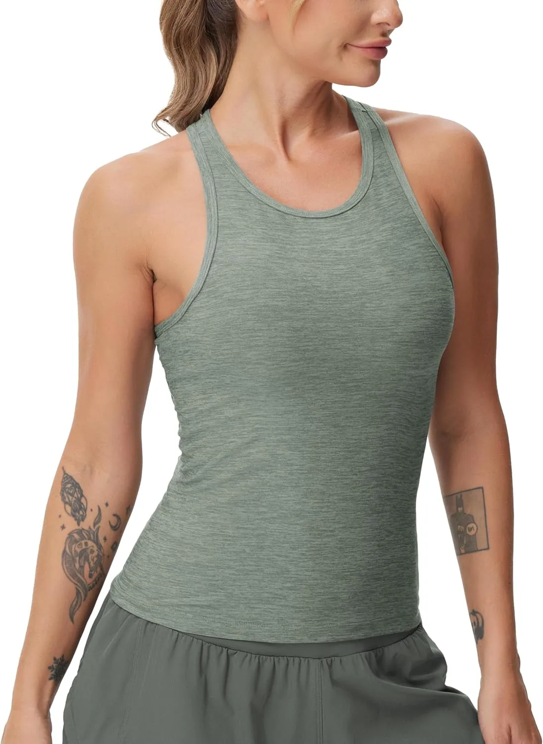 THE GYM PEOPLE Women's Racerback Workout Tank Tops Slim Fit Soft Sleeveless Yoga Shirts