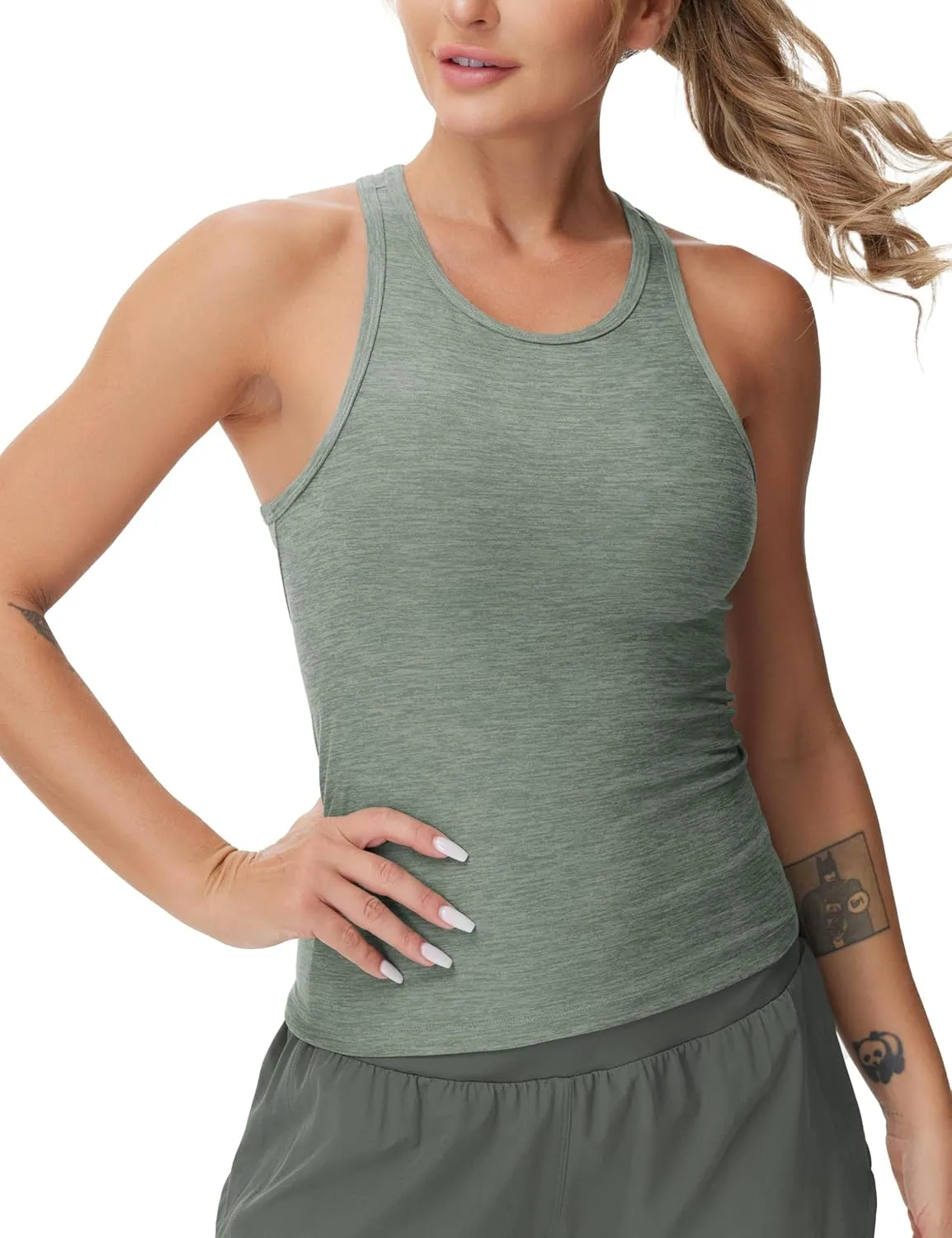 THE GYM PEOPLE Women's Racerback Workout Tank Tops Slim Fit Soft Sleeveless Yoga Shirts