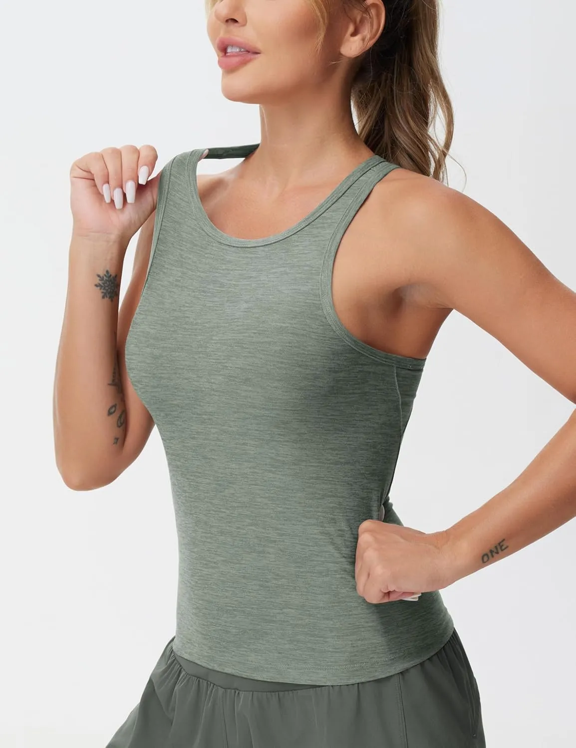 THE GYM PEOPLE Women's Racerback Workout Tank Tops Slim Fit Soft Sleeveless Yoga Shirts