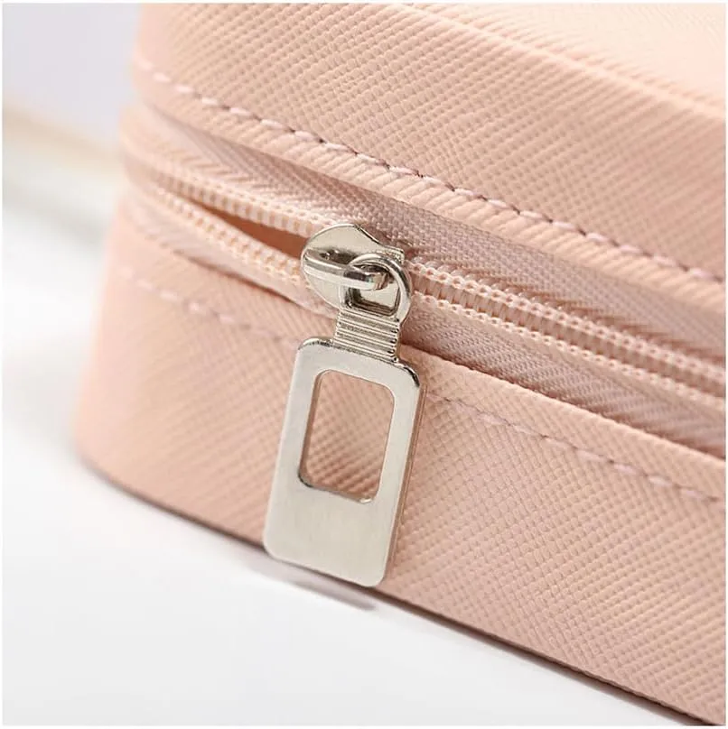 Travel Jewelry Case, Jewelry Organizer Box, Jewelry Organizer Travel Small Ring Organizer Necklace Organizer Earring Organizer Box, Bridesmaid Proposal Presents, Mothers Day Mom Gifts - Pink