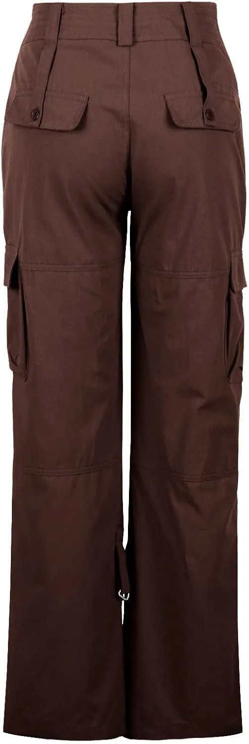 Uillui Womens Relaxed Fit Baggy Cargo Pants Y2K Teen Girls Trendy Low Waist Parachute Pants Wide Leg Trousers Hiking Pants