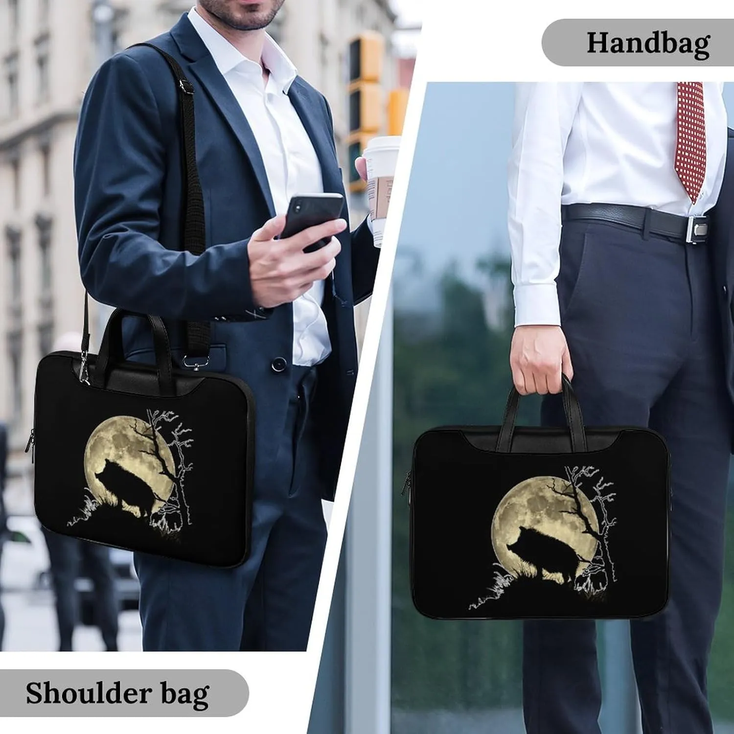 Wild Boar Hunting Hunter Laptop Tote Bag Waterproof Computer Carrying Case Business Office Briefcase
