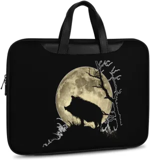 Wild Boar Hunting Hunter Laptop Tote Bag Waterproof Computer Carrying Case Business Office Briefcase