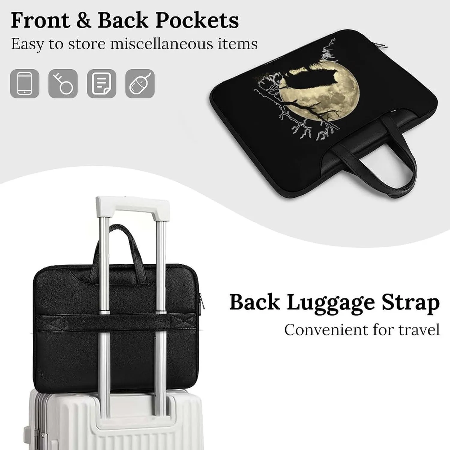 Wild Boar Hunting Hunter Laptop Tote Bag Waterproof Computer Carrying Case Business Office Briefcase