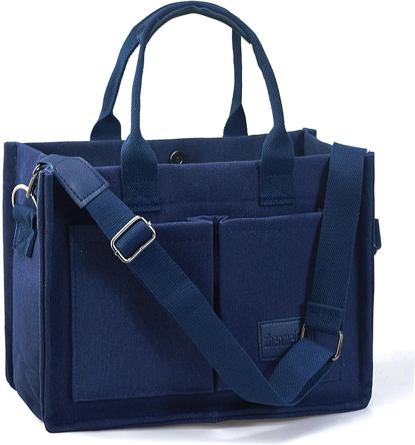 Women Canvas Tote Bag With Pockets Crossbody Bags Casual Hobo Messenger Bag Shoulder Bag Handbag for Women