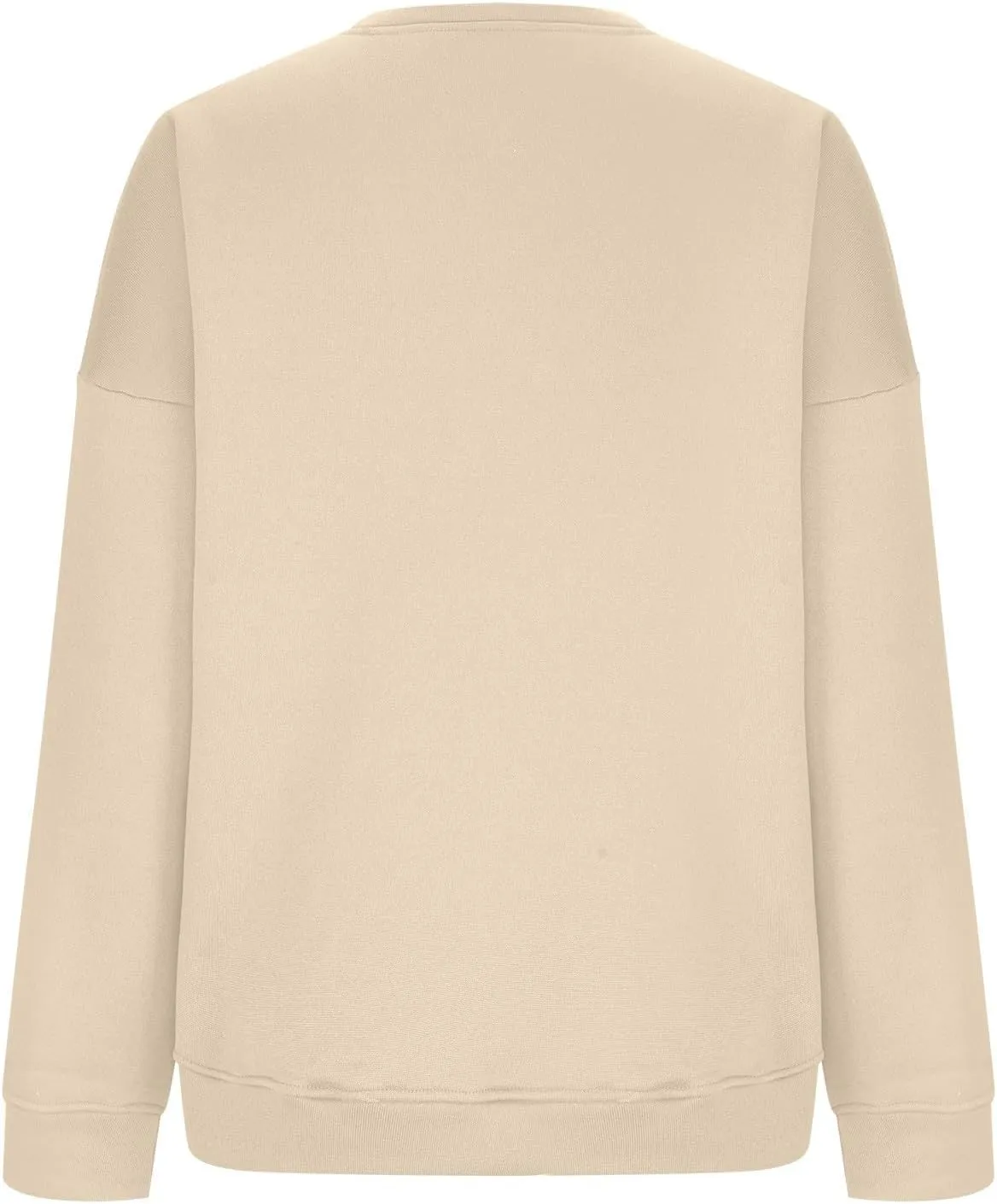 Women Crew Neck Sweatshirts Drop Shoulder Fleece Oversized Sweatshirts Long Sleeve Casual Loose Pullover Cozy Sweater