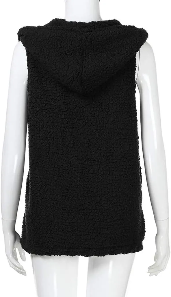 Women Fuzzy Fleece Hoodie Jackets Thick Shaggy Fuzzy Zip Up Warm Winter Fuzzy Faux Shearling Thermal Sweatshirt