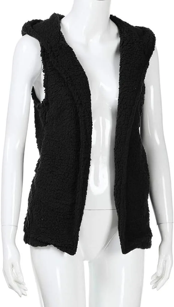 Women Fuzzy Fleece Hoodie Jackets Thick Shaggy Fuzzy Zip Up Warm Winter Fuzzy Faux Shearling Thermal Sweatshirt