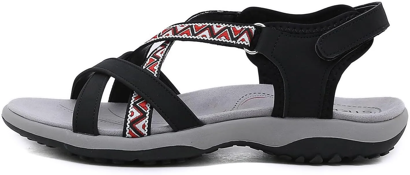 Women Hiking Walking Sport Sandal Open Toe Summer Casual Fashion Lightweight Comfortable Arch Support Athletic Camping Footwear Beach Outdoor Vacation Non Slip Sandals