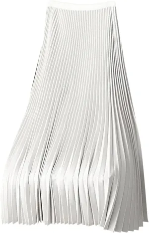 Women Long Pleated Skirt Plus Size Midi Skirts High Waisted Maxi Skirt Flowy Metallic Skirt A Line Cocktail Skirt