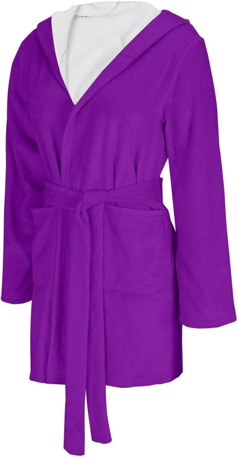 Women Long Robe Winter Sleepwear for Women Warm Womens Robes Long Zipper Front Fluffy Robes Plush Mid Length