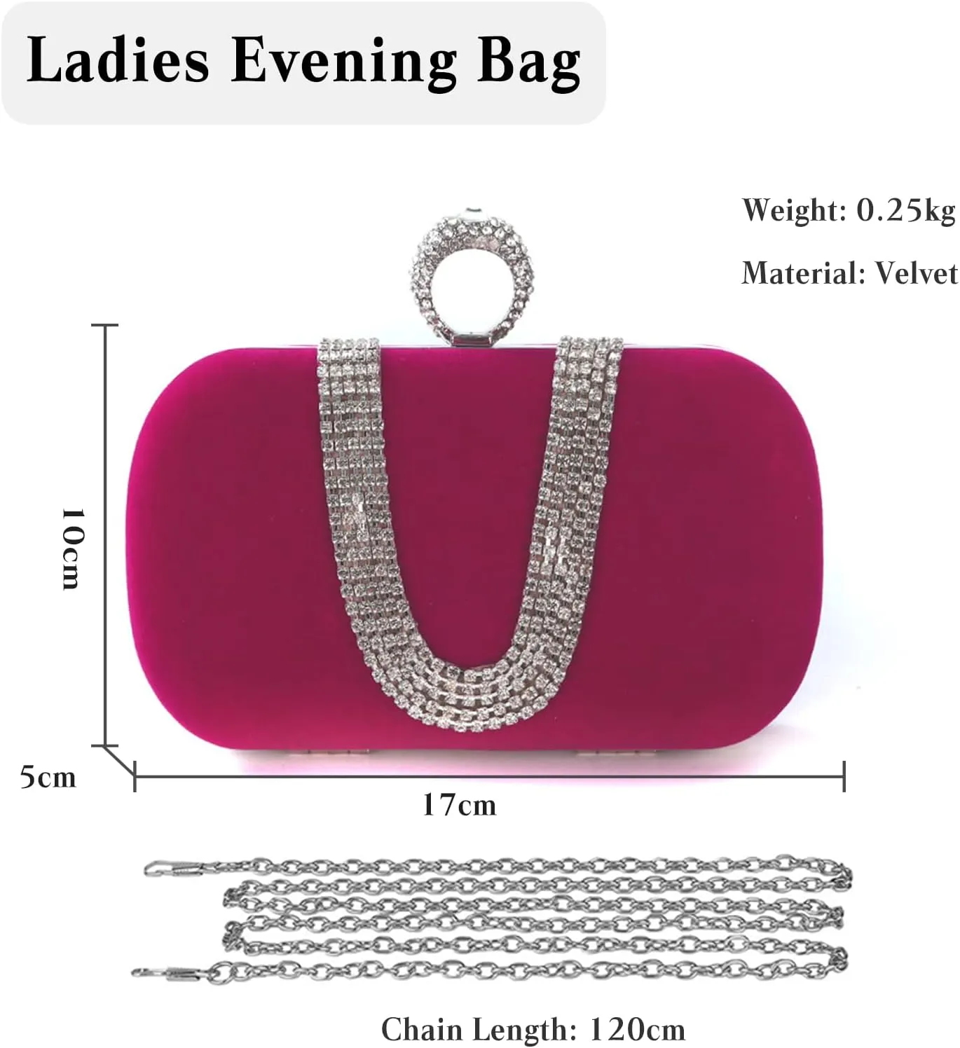 Women Velvet Evening Bag Sparkly Rhinestone Clutch Bag Bridal Wedding Purse Charming Glittering Handbag