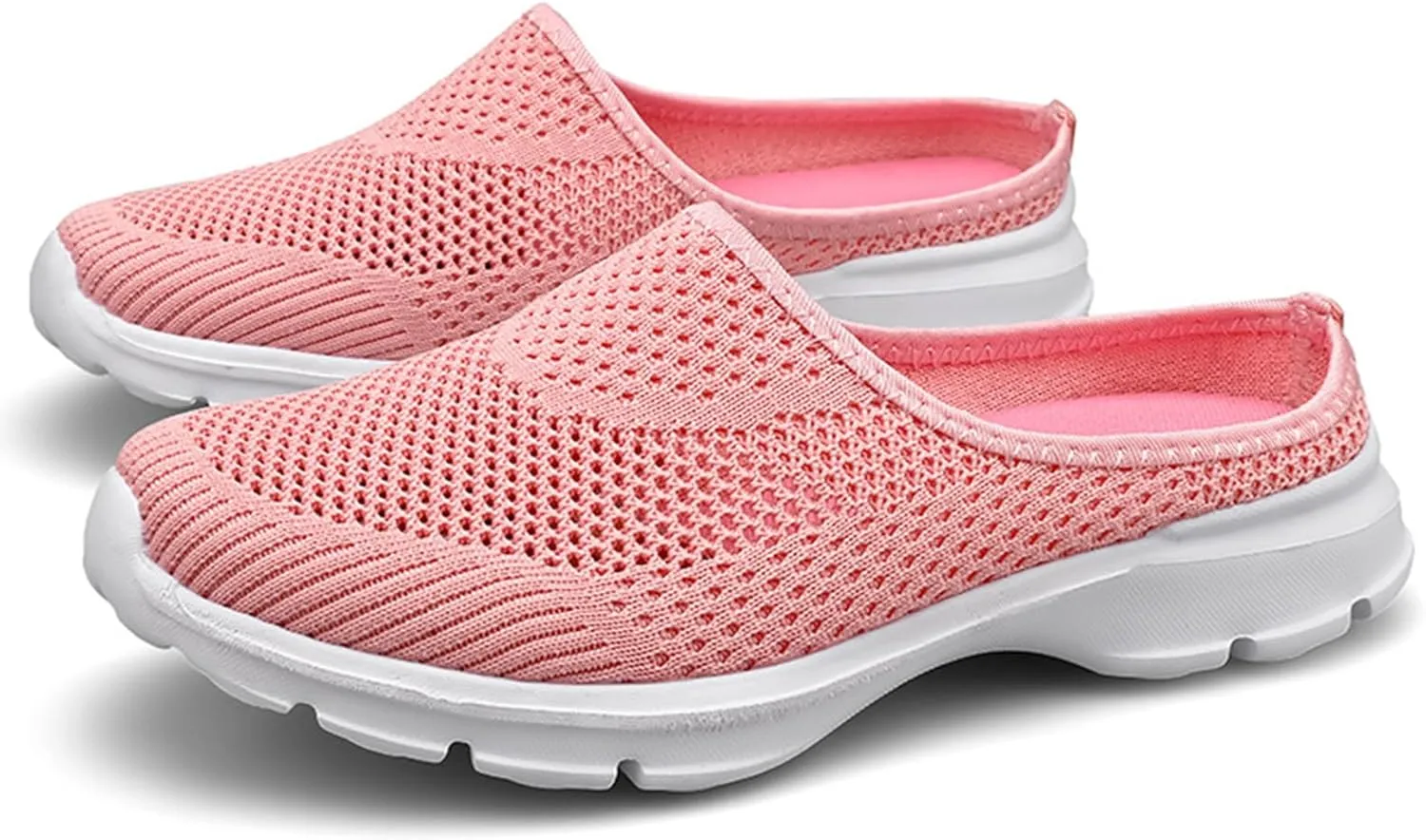 Women's Backless Walking Sneakers Orthopedic Open Back Slip On Mules Lightweight Slippers Closed Toe Slipper Comfort Breathable Mules Indoor Outdoor Anti-Skid Sole Shoes (Unisex)