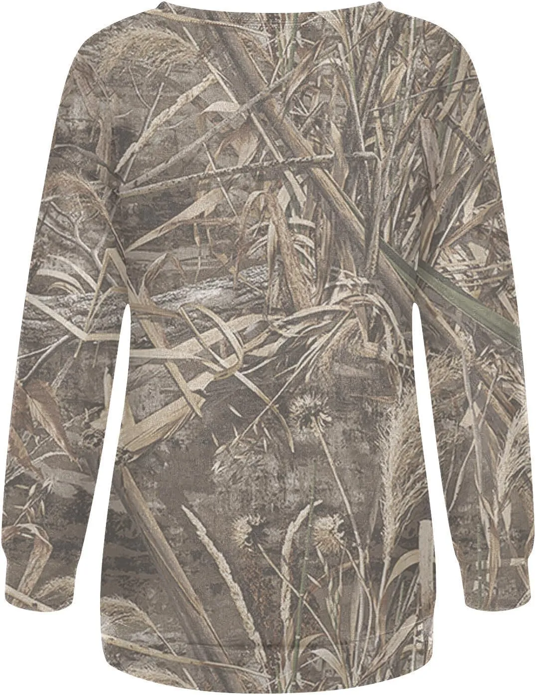 Womens Camo Oversized Sweatshirts Y2k Graphic Sweater Crewneck Long Sleeve Pullover Shirts