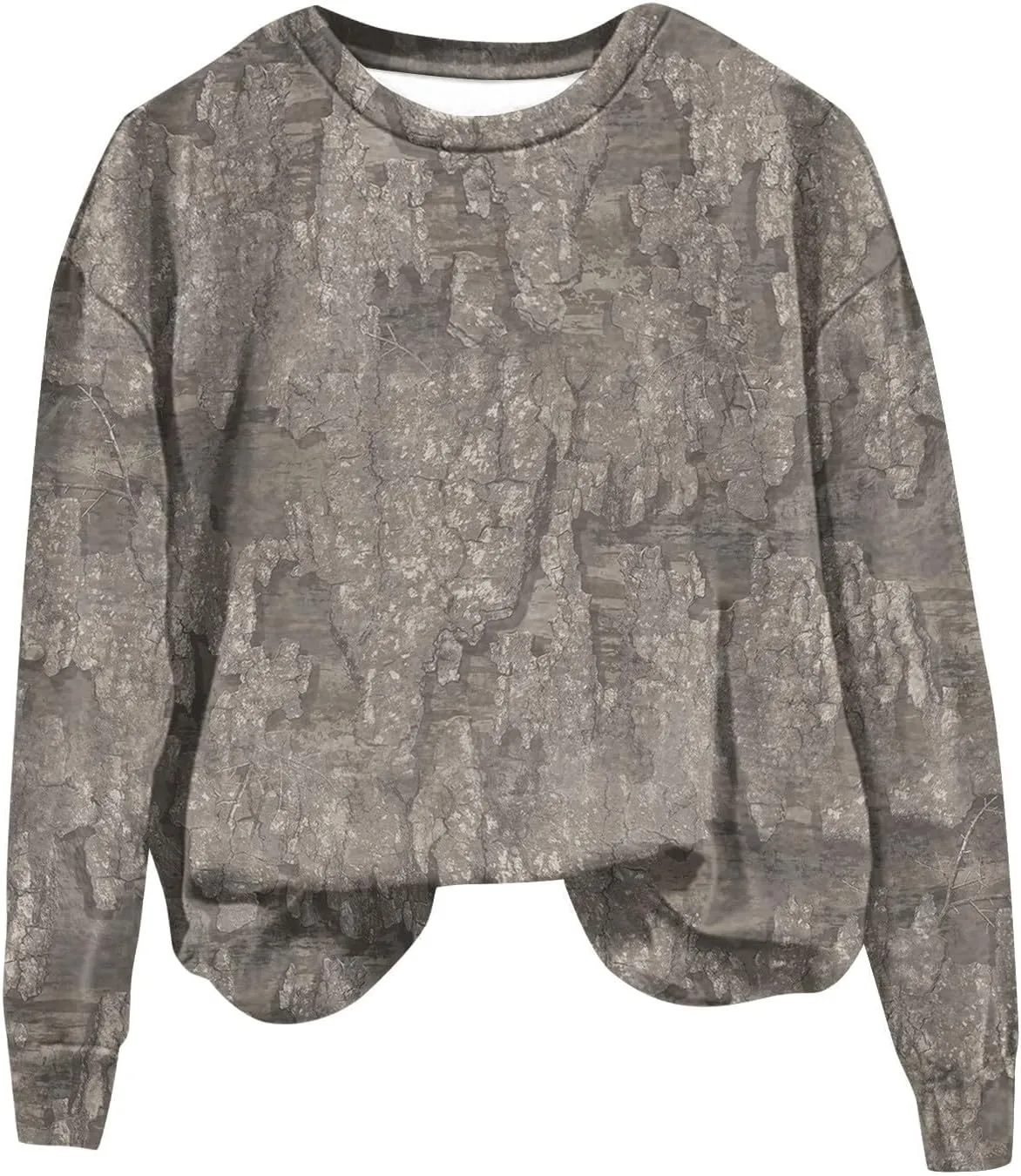 Womens Camo Oversized Sweatshirts Y2k Graphic Sweater Crewneck Long Sleeve Pullover Shirts