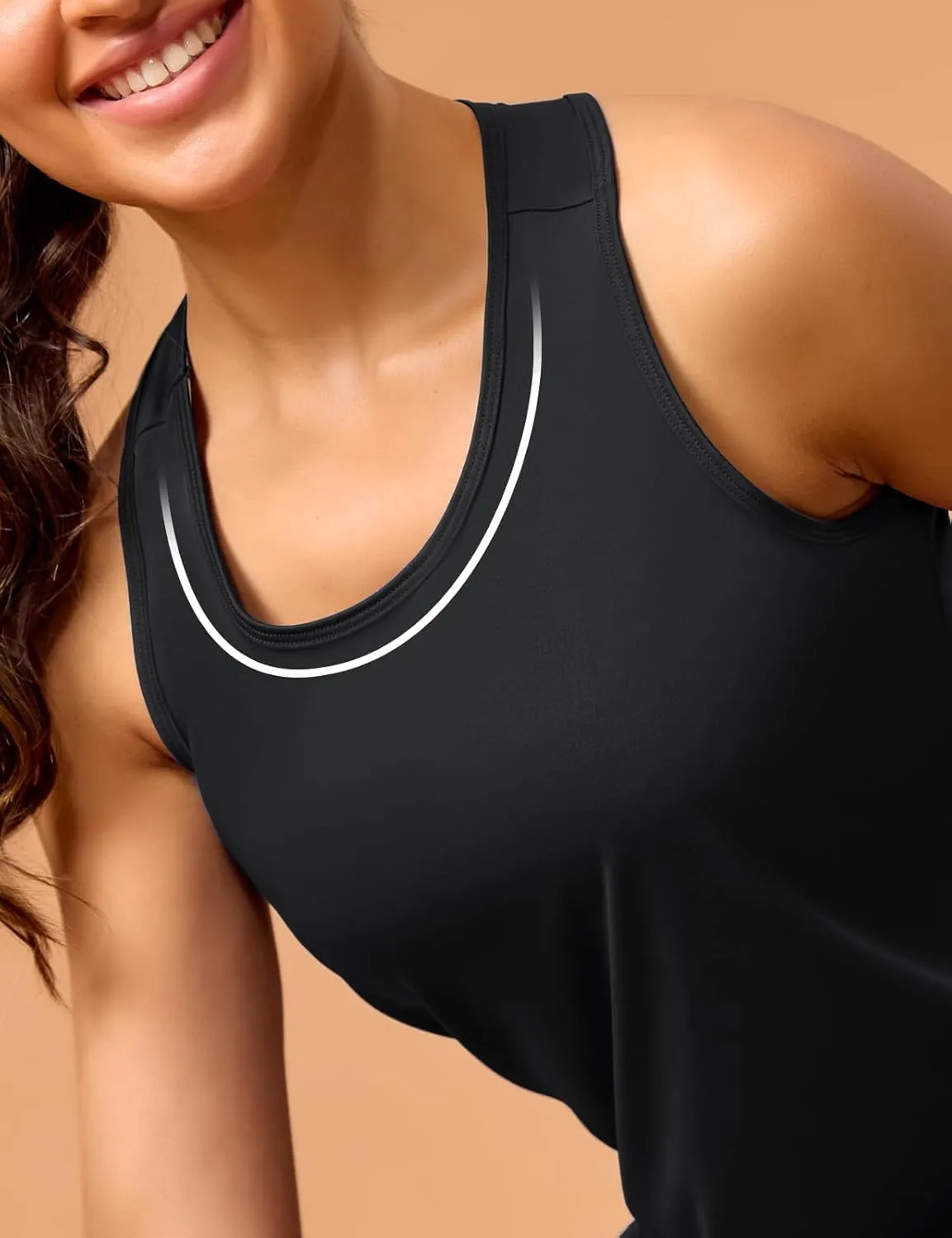 Women's Cross Backless Long Workout Tank Tops High Neck Sleeveless Racerback Shirts Open Back Athletic Clothes