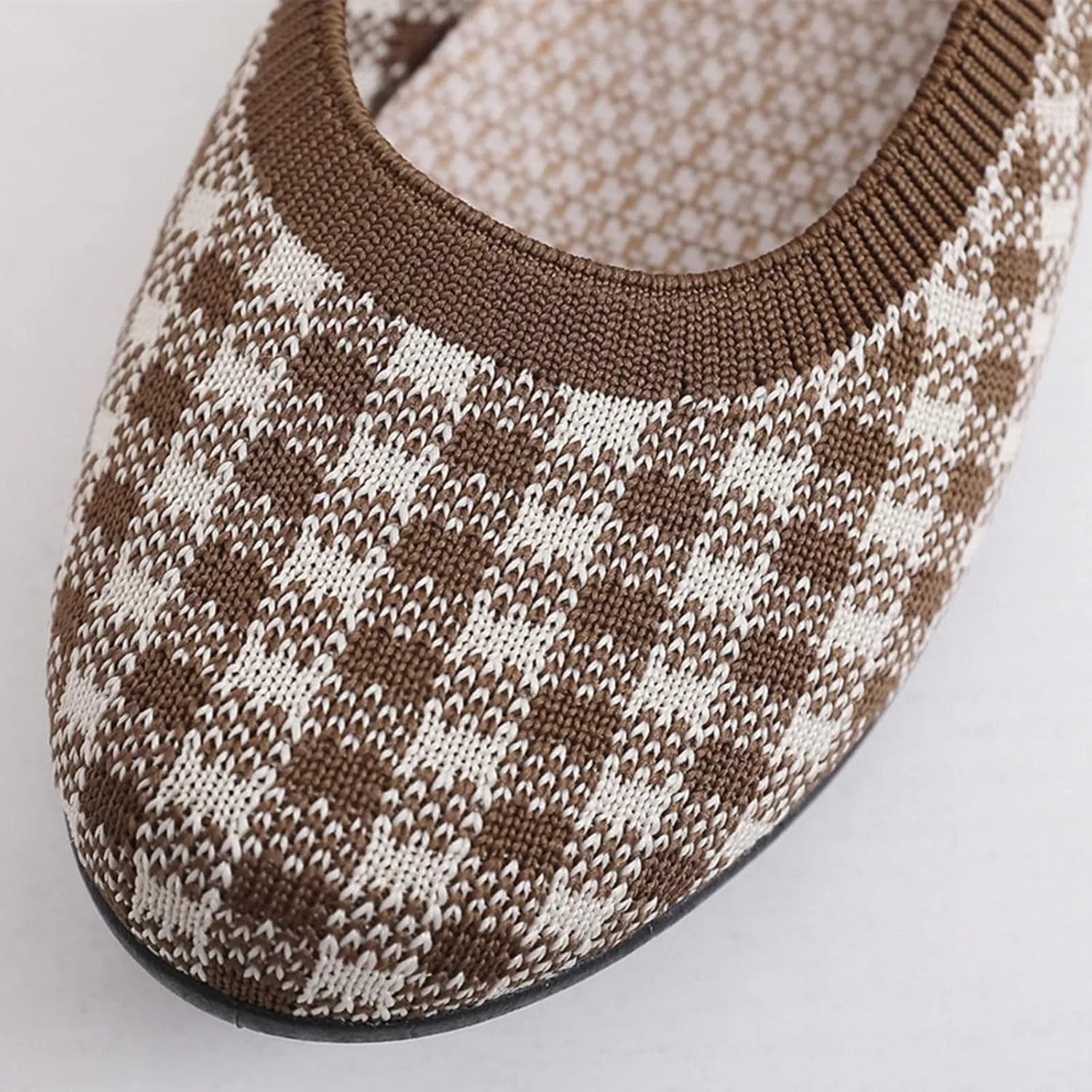 Women's Flat Ballet Shoes Knit Flat Shoes for Women Round Toe Slip on Women Flats for Dressy Casual Office Work Wedding Comfort Soft