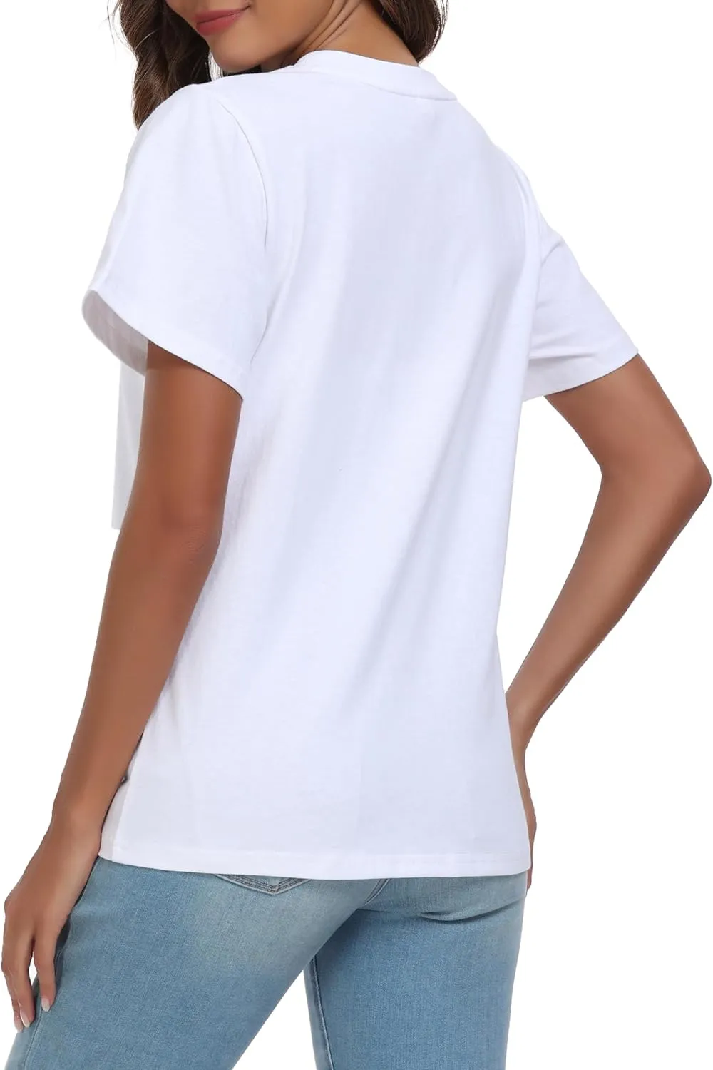 Women's Mexican Shirts Embroidered Tops Floral Tunic Summer T Shirt Short Sleeve Top Cotton Peasant Blouse