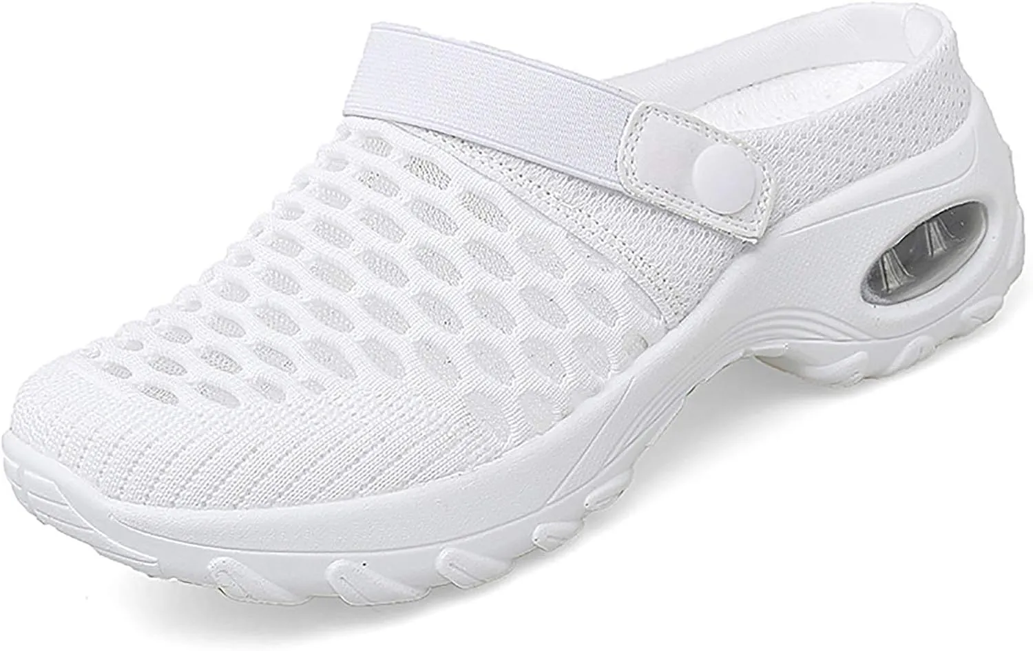 Women's Orthopedic Clogs with Air Cushion Support Summer Air Cushion Platform Mesh Mules Air Orthopedic Slip on Shoes