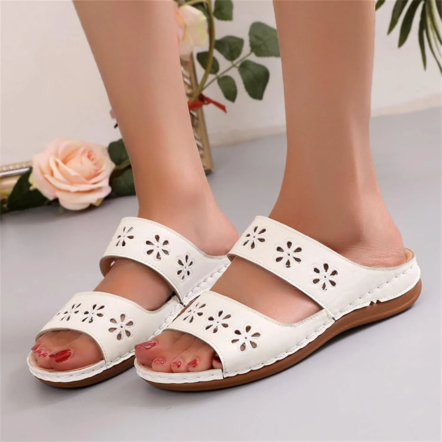 Womens Orthopedic Dress Sandals Orthopedic Supportive Slippers for Women Arch Support Flip Flops Arch Support Orthopedic Womens Black Shoes Dressy Casual Sandals Orthopedic Flip Flops Women Sandals
