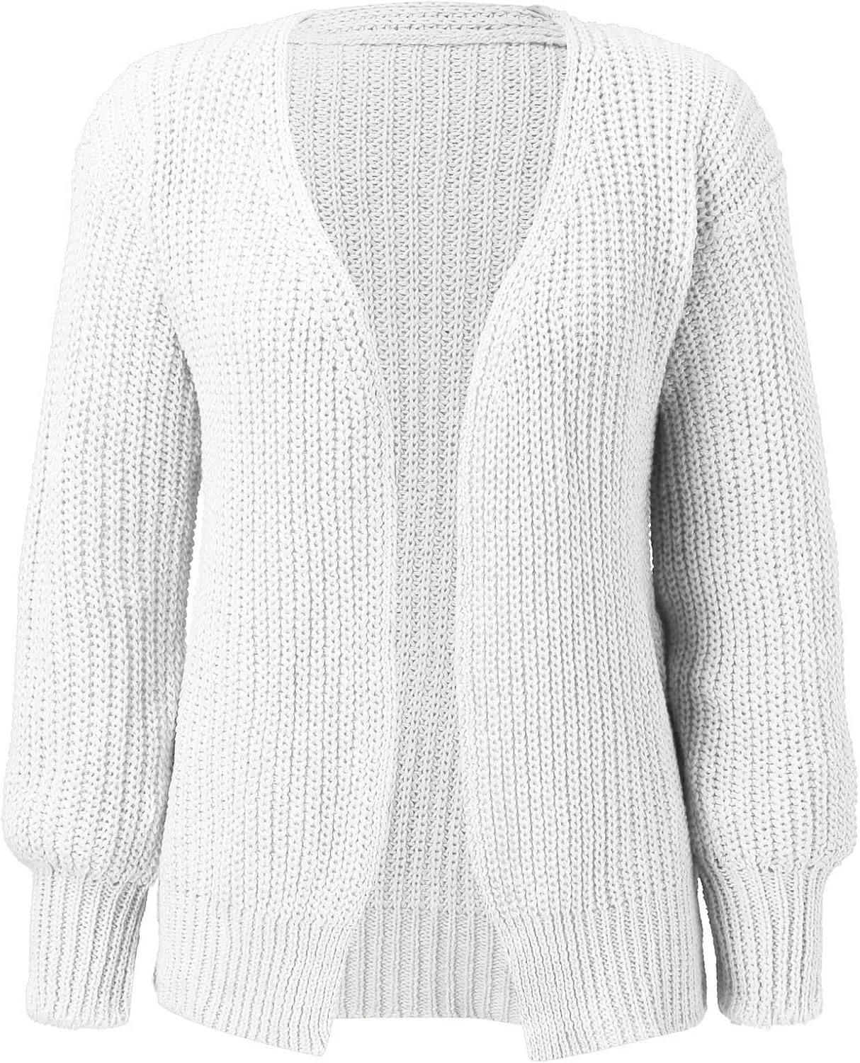 Women's Oversized Cute Lightweight Long Cardigans Chunky Knit Waffle Sweater V Neck Open Loose Outwear