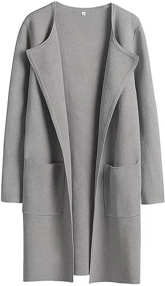 Women's Oversized Open Front Long Cardigans Casual Jacket Coats Long Sleeve Cable Knit Sweaters Outerwear for Fall