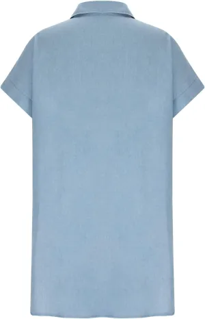 Women's Short Sleeve Denim Maxi Long Midi Loose Fit Shirt Western Fall Summer Dress 2025