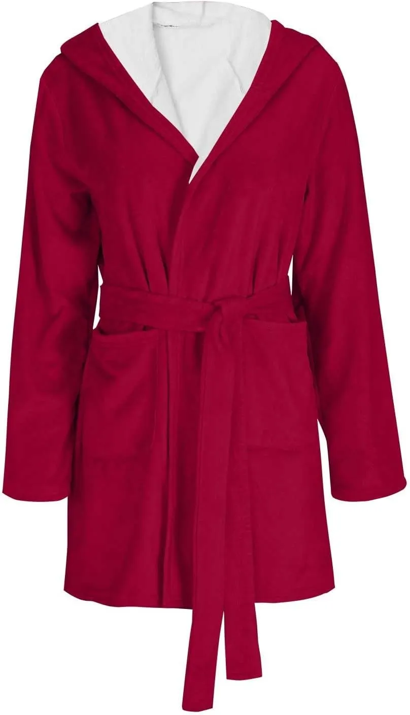 Women's Shower Robe Women Robe with Hood Women's Plus Size Cotton Terry Long Spa Bath Robe Furry Robe with Pockets Christmas 2024 Fleece Winter Winter Pajamas for Women Fleece