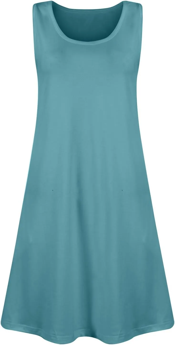Women's Sleeveless Casual Summer Dress with Pockets Loose Fit A-Line Summer for Beach, Vacation, and Daily Wear
