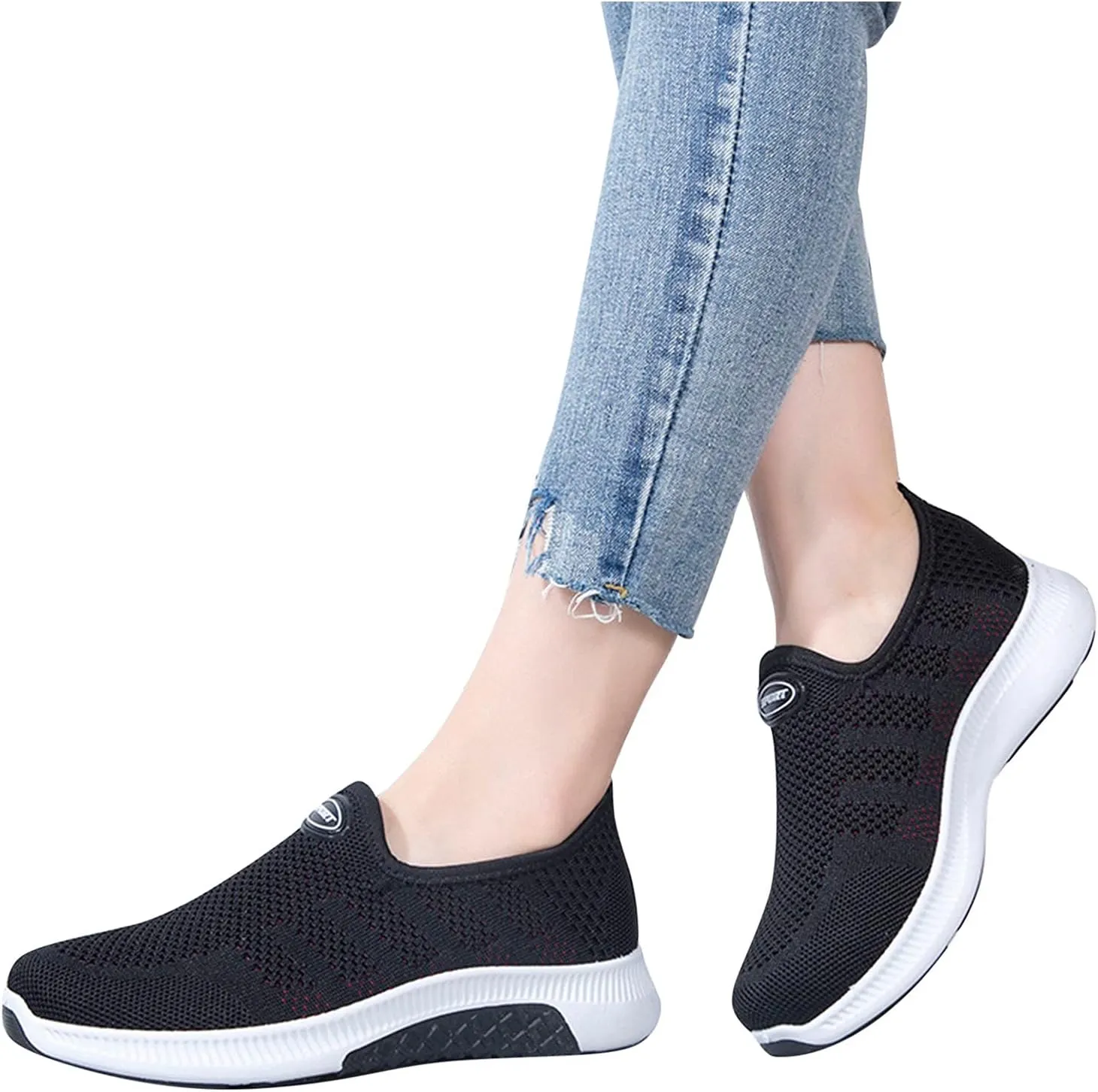 Women's Sneakers with Arch Support Wide Zapatos Negros para Mujer De Tacones Con Plataforma Black Shoes Women Casual Dressy Women Sneakers Black Casual Zapatos De Tacones para Mujer Elegantes Negros