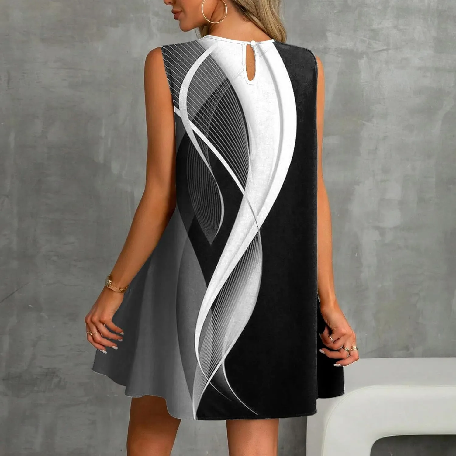 Womens Summer Dresses Casual Cap Sleeve Spring Ruffle Mini Sporty Sweatshirt Trendy Tshirt Dress