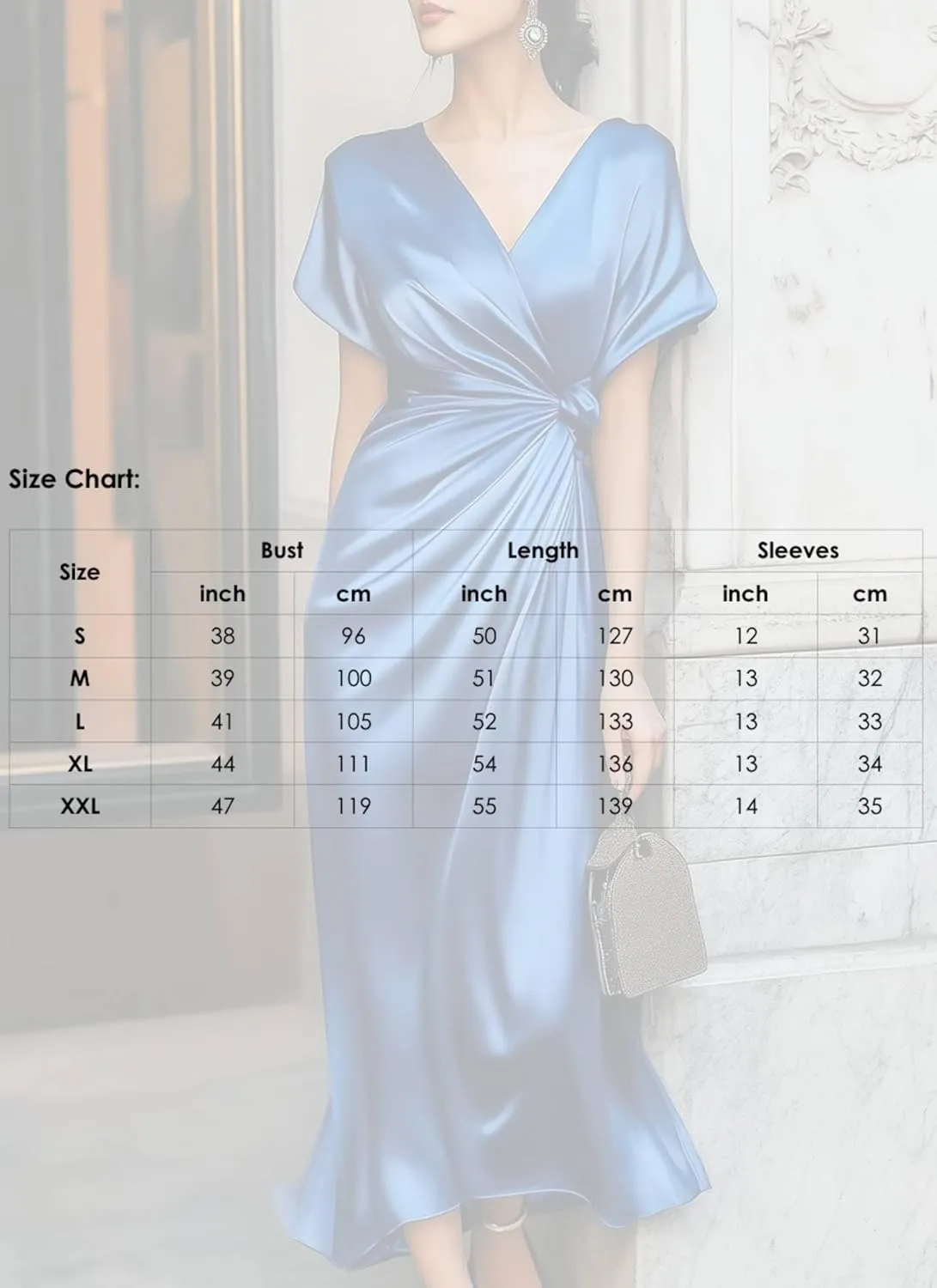 Women's Summer Gorgeous Charming Blue Sexy V Neck Short Sleeve Ruffle Bodycon Flowy Cocktail Party Midi Dress