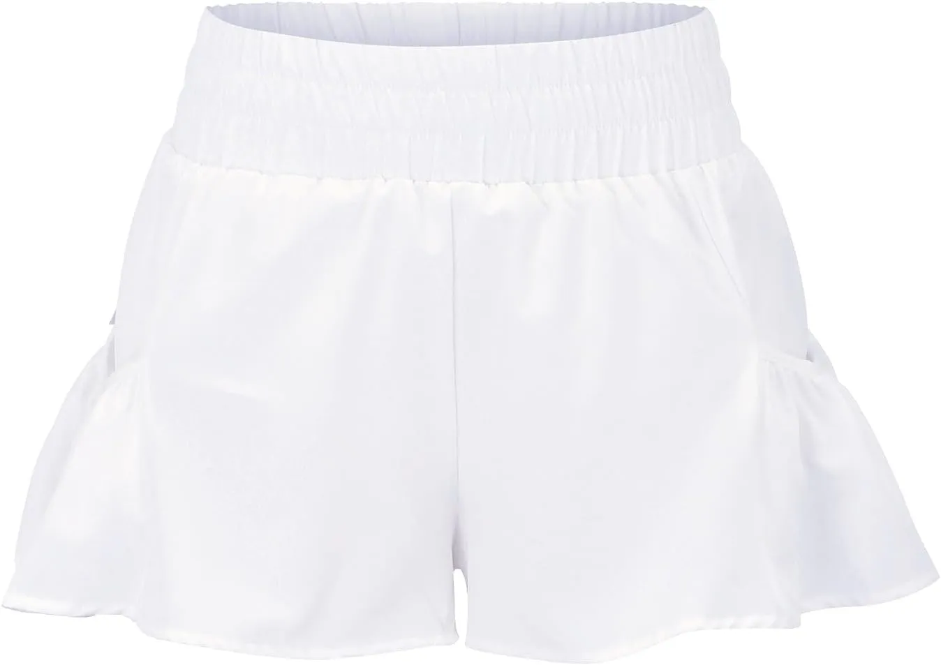 Womens Track Shorts Elastic High Waisted Running Sports Sweat Shorts with Pockets Workout Athletic Lounge Flounce Short Pants