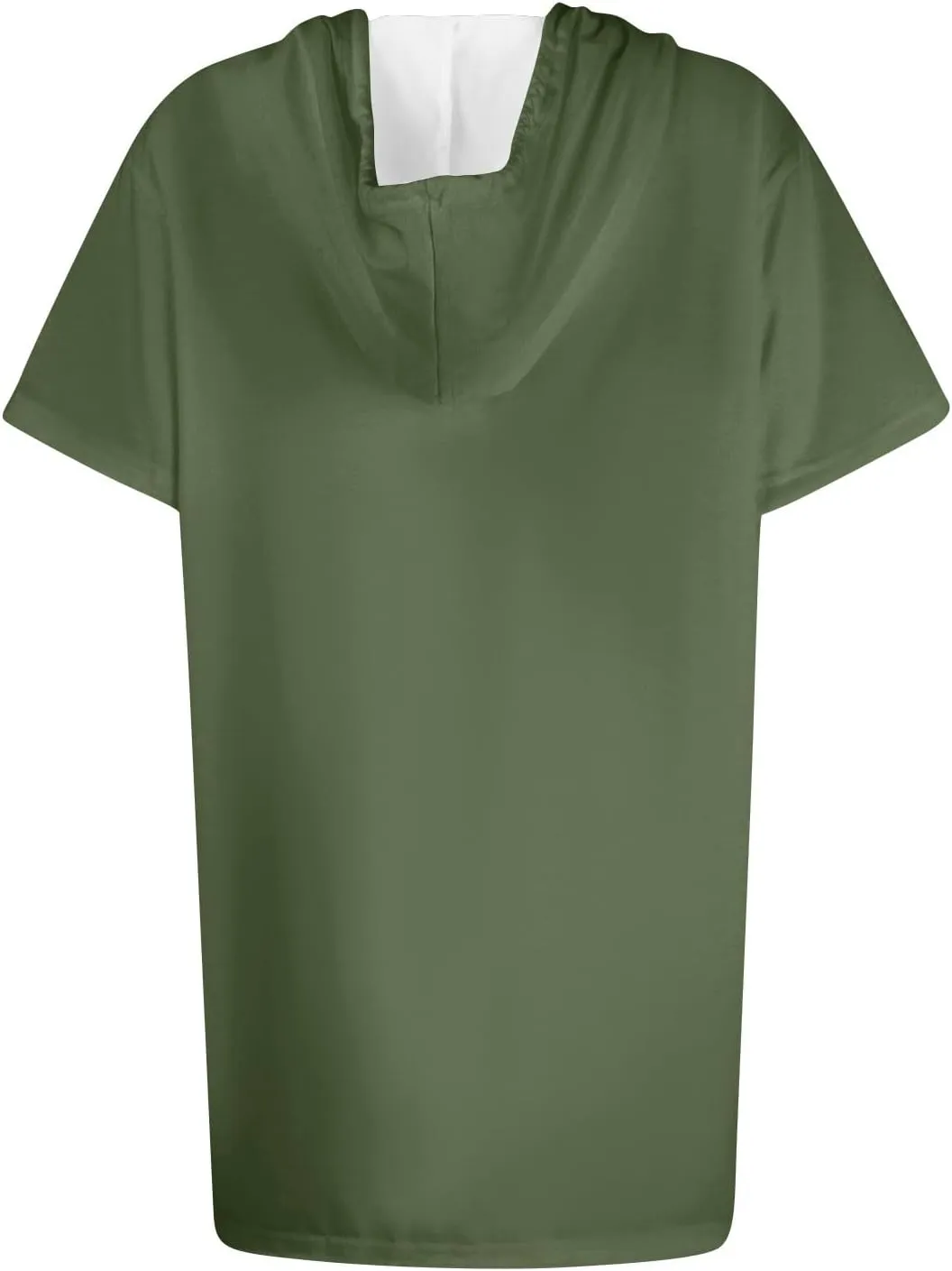 Womens Tunics to Wear with Leggings Oversized Outdoor Sports Hoodies Summer Short Sleeve Hooded Tshirts with Pockets
