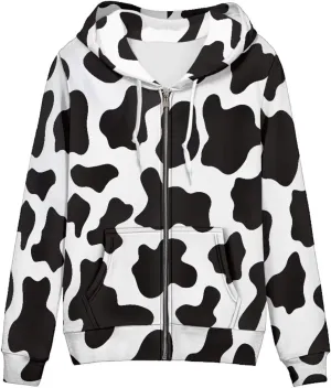 Women's Zip up Oversized Sweatshirts Long Sleeve Hooded Jacket Casual Zipper Tops with Pockets