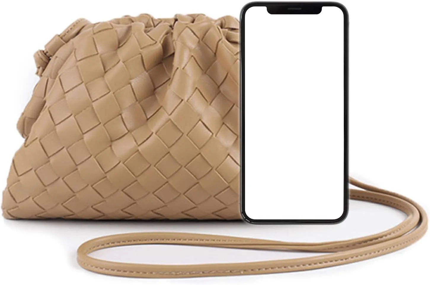 Woven Evening Clutch Purses for Women Formal Hobo Shoulder Handbag for Women Wedding Soft Vegan Leather Wallet
