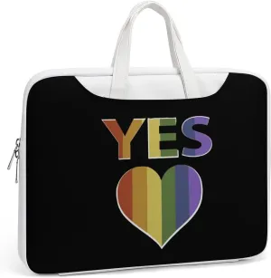 Yes Marriage Equality Lgbtq Leather Bag Laptop Case Slim Water Resistant Computer Bags with Handle Briefcase for Work