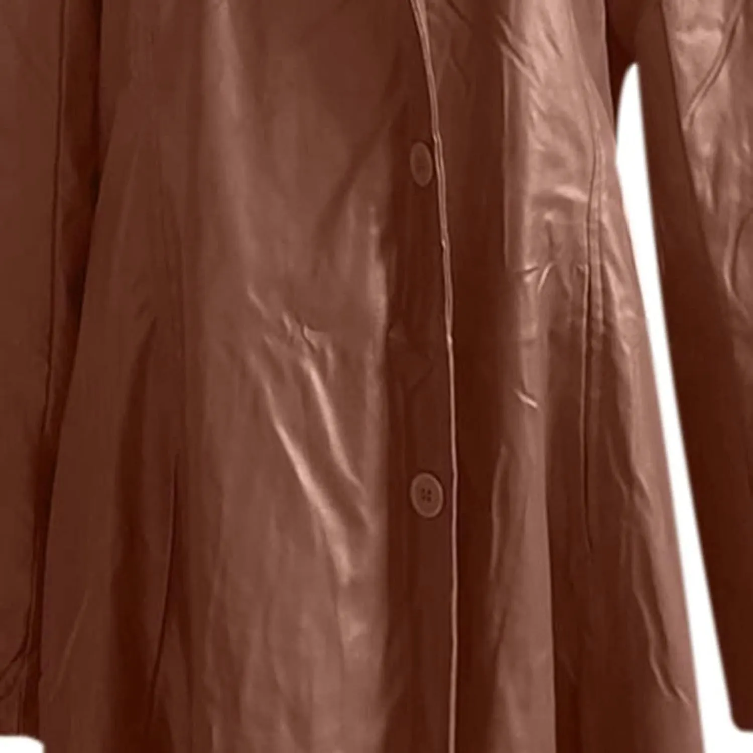 ZWRXW Mens Leather Trench Coat Full Length Vintage Classic Faux Leather Long Jacket Fall Winter Overcoat Coats Cardigan