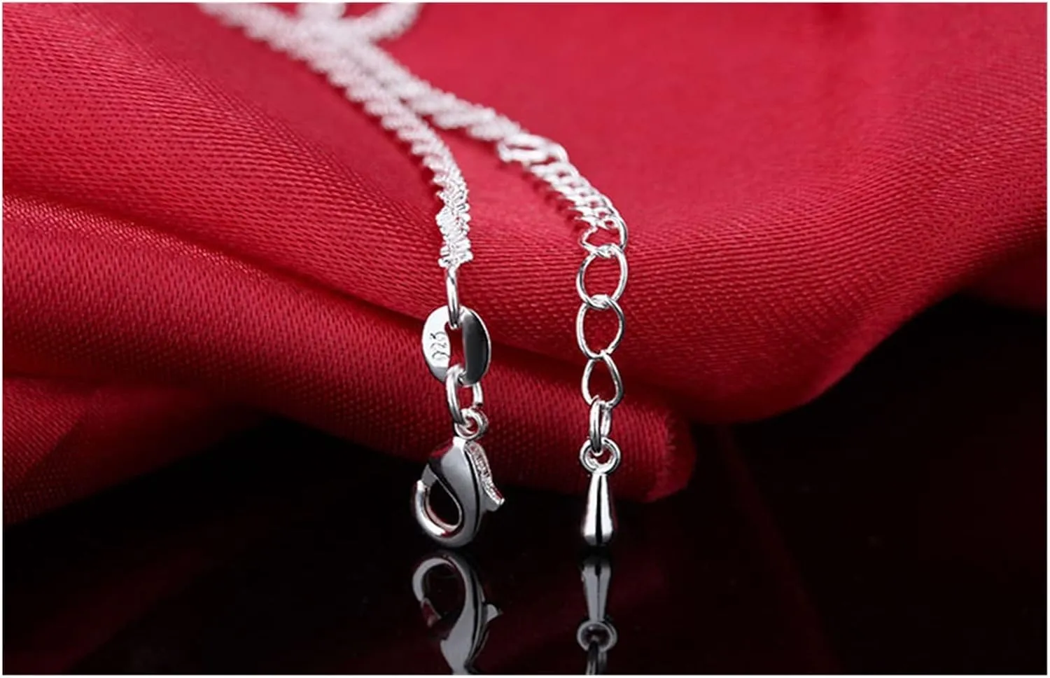 ZZSRJ Fashion S925 Anklet Bracelet Women Fashion Swivel Beach Anklet Bracelet (Color : Silver, Size : ONE)