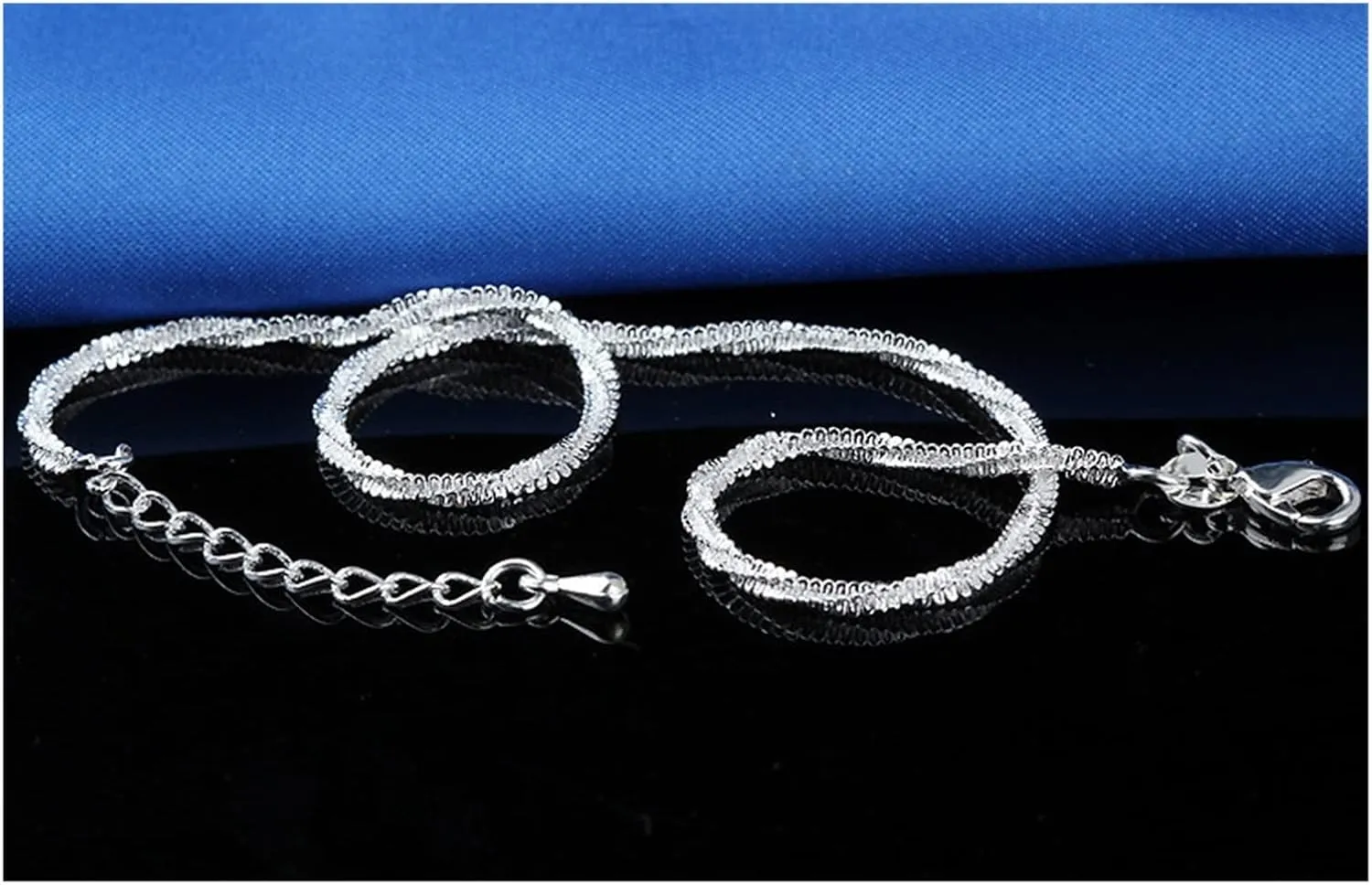 ZZSRJ Fashion S925 Anklet Bracelet Women Fashion Swivel Beach Anklet Bracelet (Color : Silver, Size : ONE)